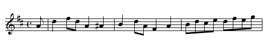 Pipe Gavot - staff notation