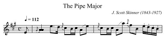 Pipe Major, The - staff notation