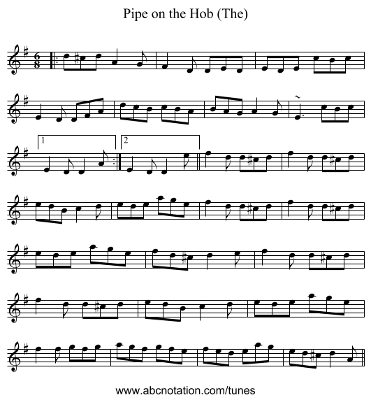 Pipe on the Hob (The) - staff notation