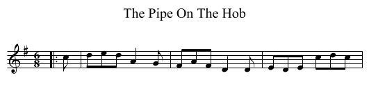 Pipe On The Hob, The  - staff notation