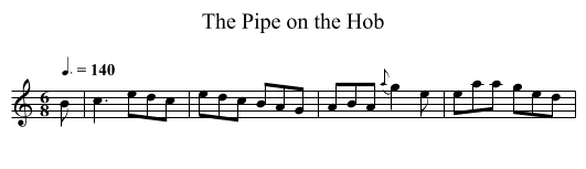 Pipe on the Hob, The - staff notation