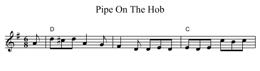 Pipe On The Hob - staff notation