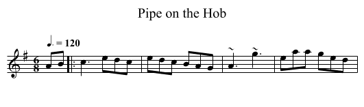 Pipe on the Hob - staff notation
