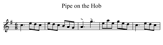 Pipe on the Hob - staff notation