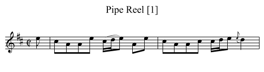 Pipe Reel [1] - staff notation