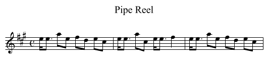 Pipe Reel - staff notation