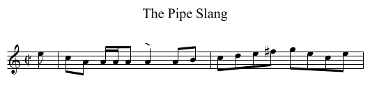 Pipe Slang, The - staff notation