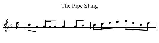Pipe Slang, The - staff notation