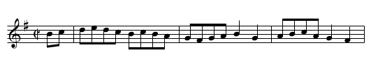 Piper in the Meadow Straying - staff notation