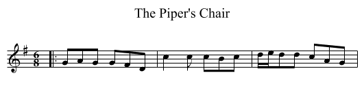 Piper's Chair, The  - staff notation