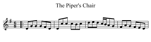 Piper's Chair, The  - staff notation