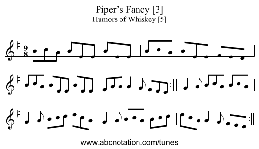 Piper’s Fancy [3] - staff notation