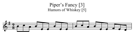 Piper’s Fancy [3] - staff notation