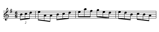 Piper's Jig - staff notation