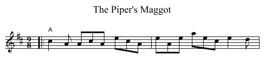 Piper's Maggot, The  - staff notation