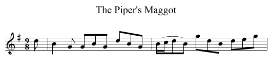 Piper's Maggot, The - staff notation