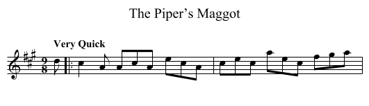 Piper’s Maggot, The - staff notation