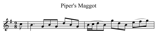 Piper's Maggot - staff notation