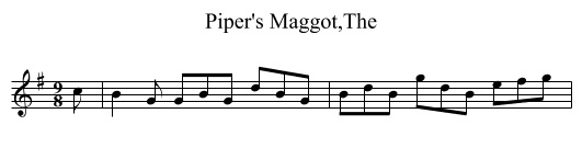Piper's Maggot,The - staff notation