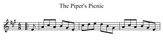 Piper's Picnic, The  - staff notation