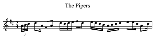 Pipers, The - staff notation