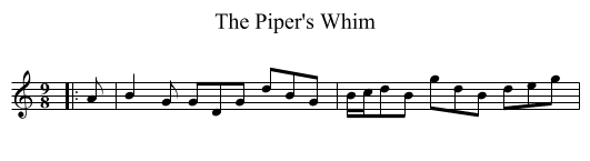 Piper's Whim, The  - staff notation