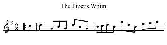 Piper's Whim, The  - staff notation