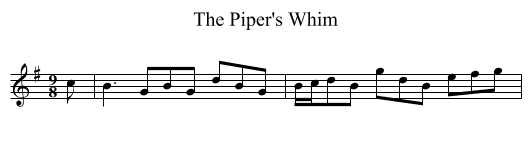 Piper's Whim, The  - staff notation