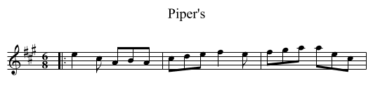 Piper's - staff notation