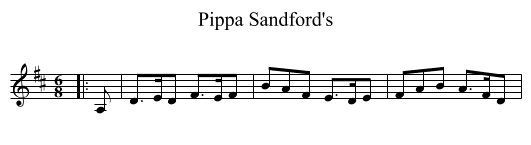 Pippa Sandford's - staff notation