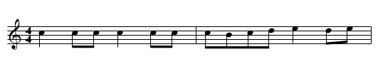 Pistache - staff notation