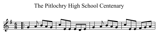 Pitlochry High School Centenary, The  - staff notation
