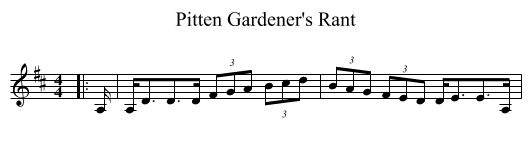 Pitten Gardener's Rant - staff notation