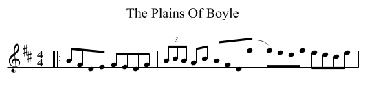 Plains Of Boyle, The  - staff notation