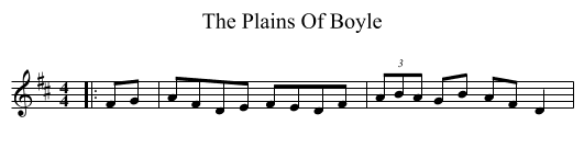 Plains Of Boyle, The  - staff notation