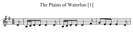Plains of Waterloo [1], The - staff notation