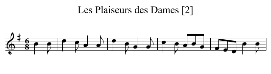Plaiseurs des Dames [2], Les - staff notation