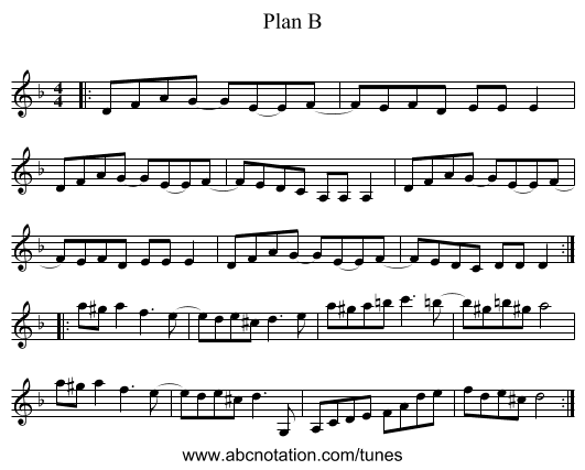 Plan B - staff notation