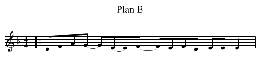 Plan B - staff notation