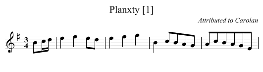 Planxty [1] - staff notation