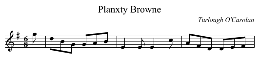 Planxty Browne - staff notation