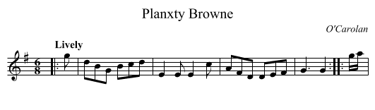 Planxty Browne - staff notation