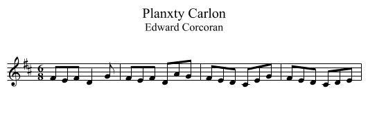 Planxty Carlon - staff notation