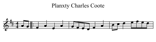 Planxty Charles Coote - staff notation