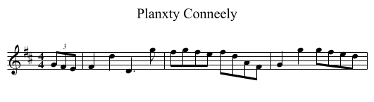 Planxty Conneely - staff notation