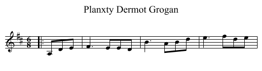 Planxty Dermot Grogan - staff notation