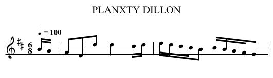 PLANXTY DILLON - staff notation