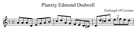 Planxty Edmond Dodwell - staff notation