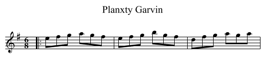 Planxty Garvin - staff notation