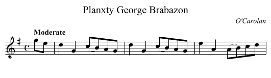 Planxty George Brabazon - staff notation